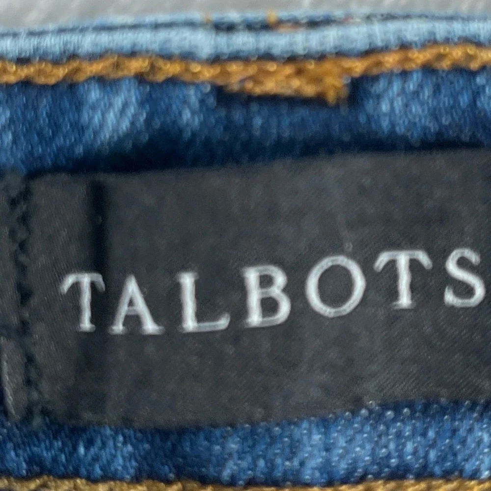 Talbots Straight Leg Crop Jeans Blue Denim Stretch Mid Rise Womens 16